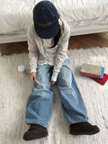 Hirushi Washing Wide Denim Pants