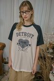 Detroit Raglan Short Sleeve Tee