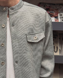Move Line Shoulder Pocket Crop Cardigan