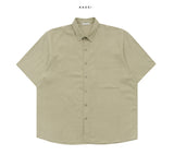 Lett Linen Overfit Short Sleeve Shirt