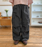 [unisex] Ensel Banding Nylon String Parachute Cargo Pants