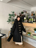 Necoco banding corduroy pintuck long skirt