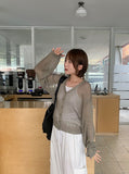 Humao Summer Punching Knit Cardigan