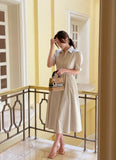 Canela Stripe Collar Shirt One Piece (Belt Set)
