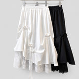 Lovely Lace Ribbon Balloon Layered Skirt