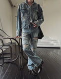 Savage damage flare bootcut pants