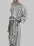Cross One Shoulder Sweatshirt