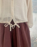 Huuri Summer Punching Hood Zip-up Cardigan