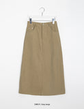 Pencil corduroy long skirt