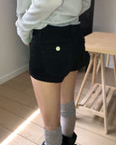 Erel High-Waisted Button Shorts