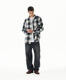 CUT OFF FLANNEL CHECK SHIRT