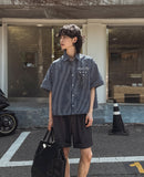 ENZ STRIPED HALF SHIRT
