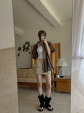 Rose Stripe Overfit Short Sleeve Shirt