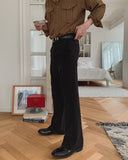 Eden One-Tuck Semi Bootcut Slacks