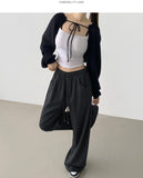 Hem Snap Folding Balloon Wide Banding Pants