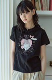 Miyucat Crop Short Sleeve Tee