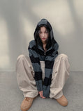 (UNISEX) Ever Dagara Knit Hooded Zip-Up