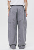 BIKER WASHED WIDE PANTS