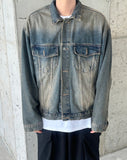 Worked denim jacket