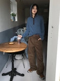 STRIPE BUTTON HOOD T