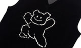 Big Line Bear Smile Knit Vest