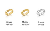 Champagne Full Moon Slim Silver Ring M