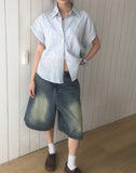 Sonnel Check Roll-Up Short Sleeve Shirt