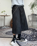 Leton embroidery bermuda denim pants