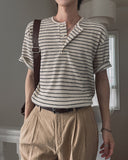 Wins ST Half Henley Neck Tee