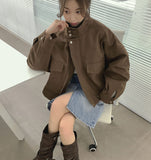 Two-way Buckle Shirring Slit Middle Boots