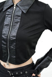 Esser leather color matching shirt