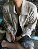 Linen bomber summer jacket