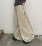 Pyotun Pintuck Banding Cotton Wide Pants