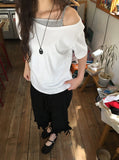 Harom Dot Capri Frill Banding Pants