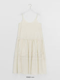 Himet Frill Tiered Sleeveless Long One Piece