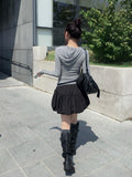 Elvin Slim Fit Hood Button Long Sleeve T-Shirt