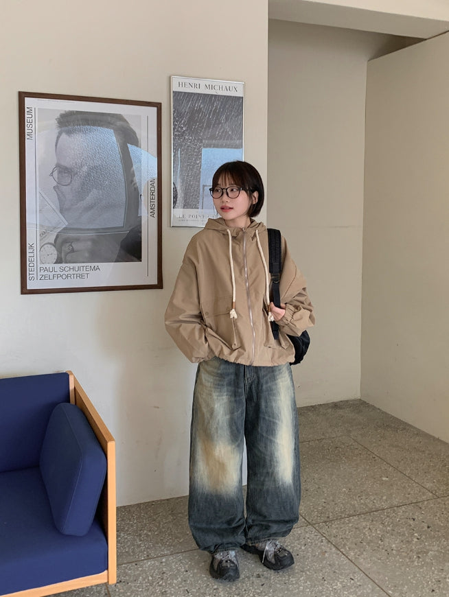 【BAON】Shokumo washing wide denim pants BAON (バオン) - ショクモウォッシュ加工ワイドデニムパンツ