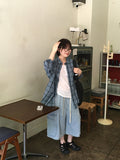 [unisex] Amiku Summer Over Check Shirt