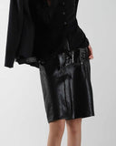 Leather Midi Skirt