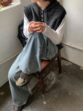 Dolent Curved Balloon Denim Wide Pants