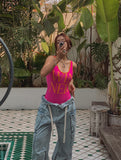 Pick Colorful Back Slit Monokini