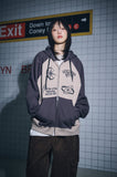 [2-WAY] Star & Sun raglan hood zip-up