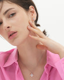 Essence Silver (W) Moissanite Band Earrings