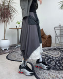 DL Layered Check Skirt
