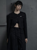 [mnem] buckle tweed jacket