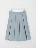 Elsha Cotton Pleated Midi Skirt