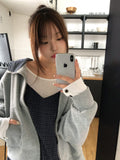 Dane Check Two-Way Hoodie Zip-Up