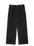 Parts dough one-tuck wide denim pants