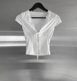 Clia Lace V-neck Tee