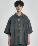 Paneled Zip-Up Shirt